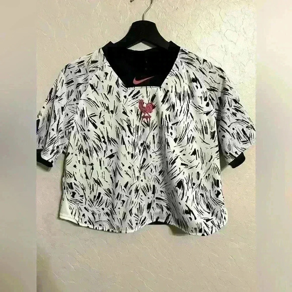 Nike FFF France National Team Performance Raglan Crop Tee Reversible M - Picture 3 of 7